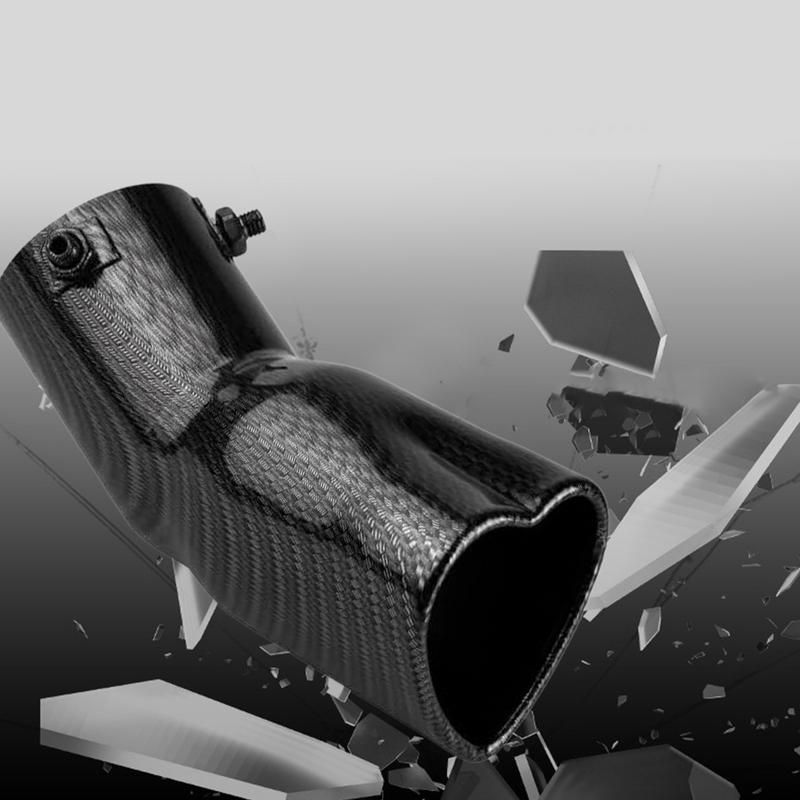 Глушитель выхлопной трубы автомобиля 63 мм в форме сердца выхлопная труба выхлопная труба замена для модификации автомобиля поставки