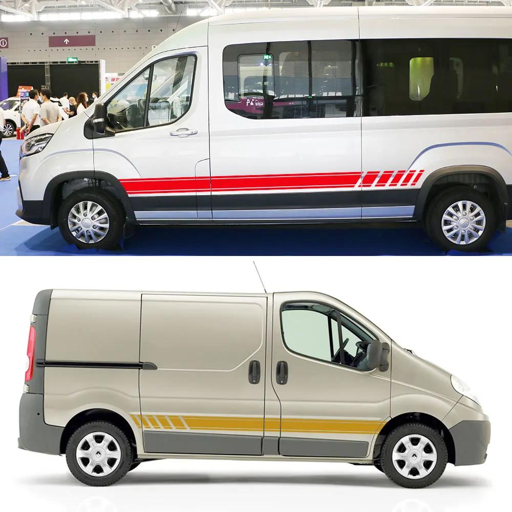 Car Door Stripes Stickers For Renault Trafic 3 2 Fiat Talento Nissan NV300 Vauxhall Vivaro Camper Van Vinyl Decals Accessories