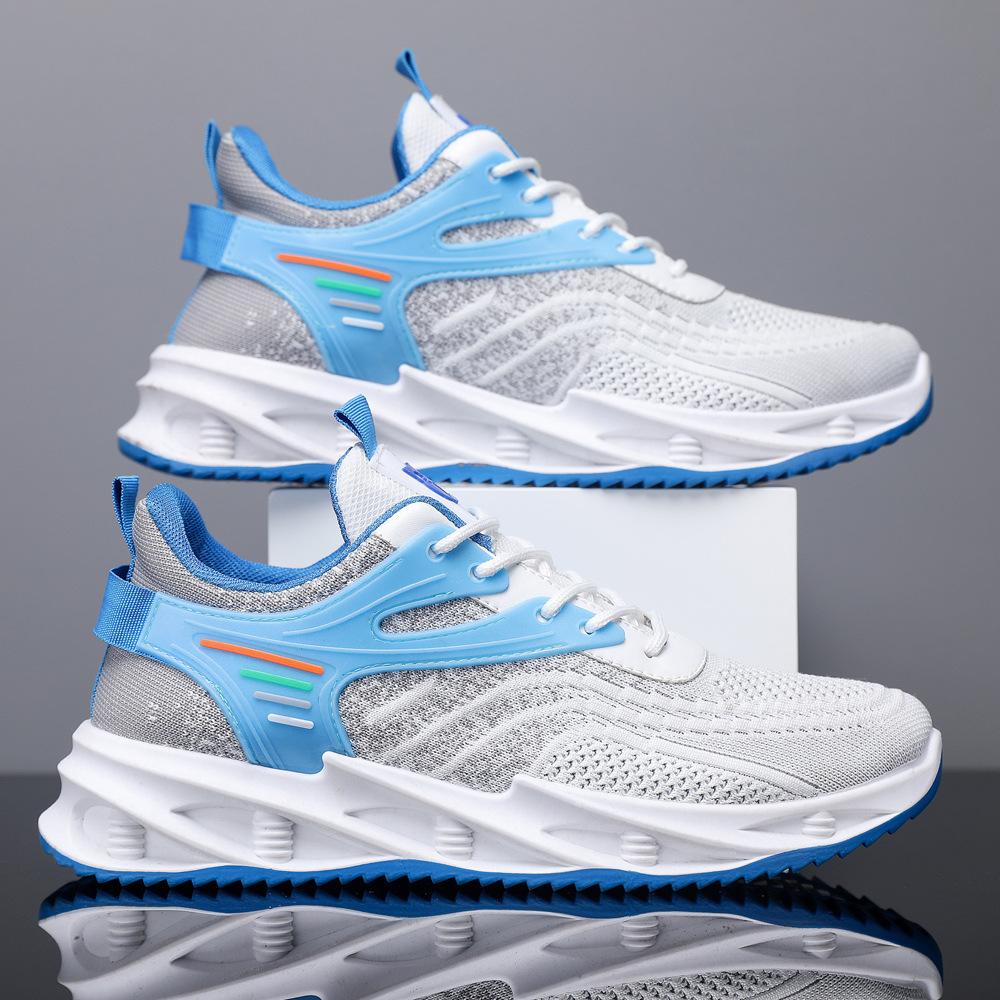 Весенние и летние новые мужские кроссовки Flyknit Breathable Mesh Sneaker Trendy Shoes