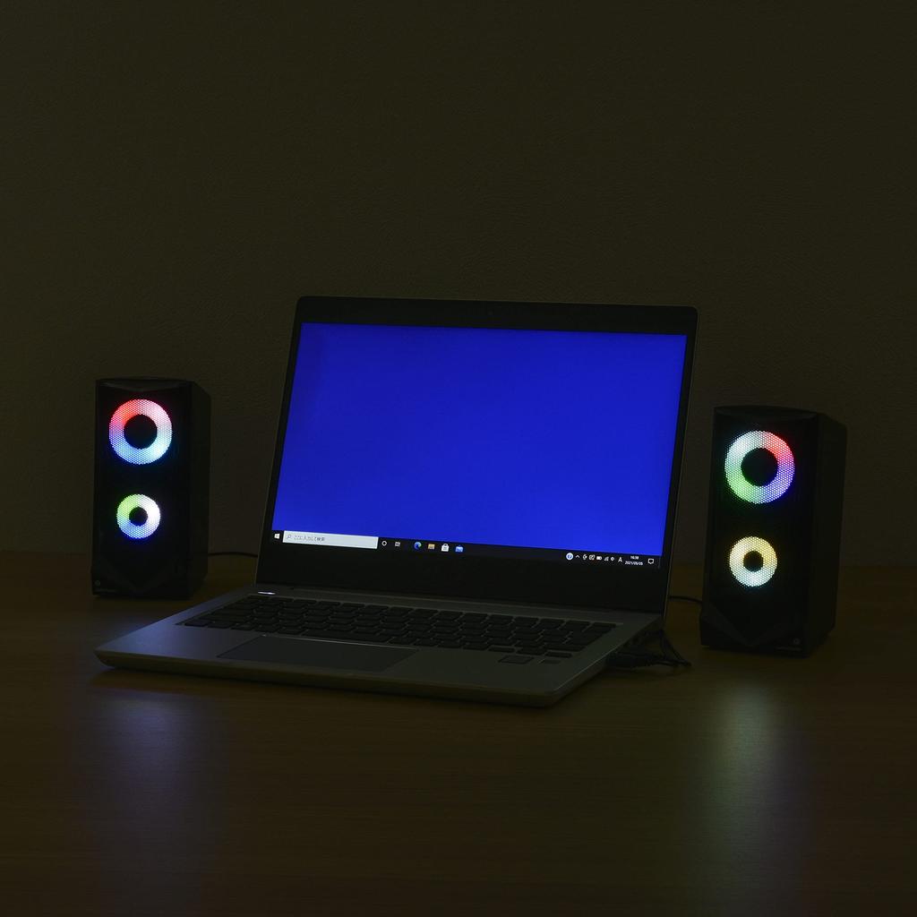 OHM AudioComm USB Powered Speaker with LED Illumination ASP-U170Z 03-0783