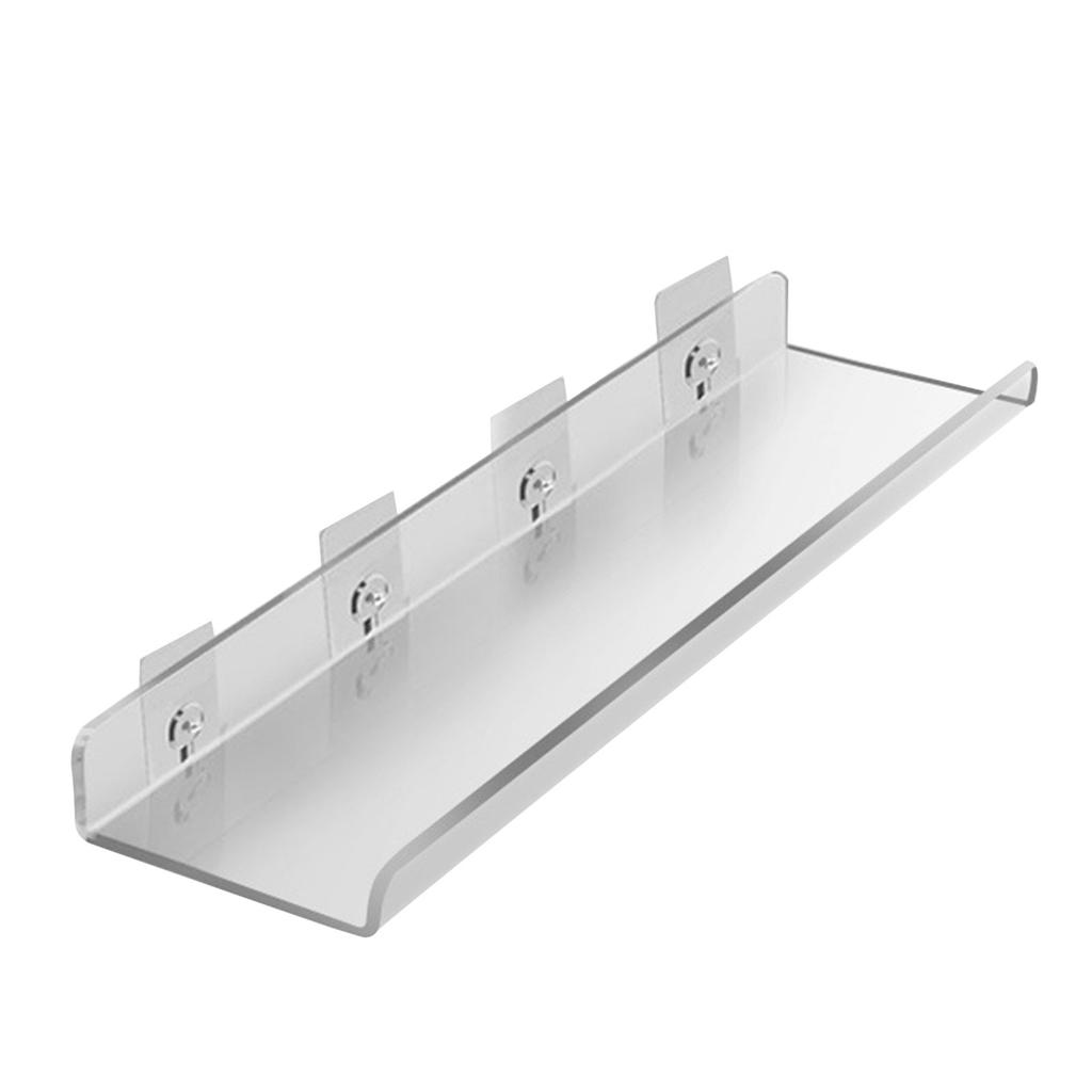 Акриловая полка для хранения, настенный органайзер, прозрачная плавающая полка для демонстрации, организация без сверления для ванной комнаты, кухни