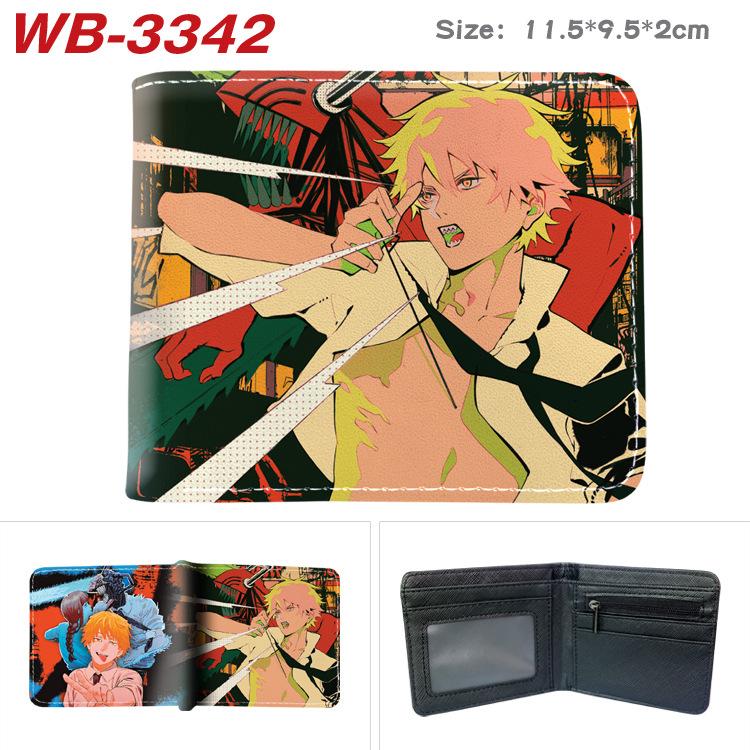 Chainsaw Man Anime Wallet Portable Large Capacity Full Color Folding Leather Purse Unisex Coin Bag