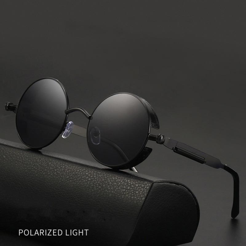 Классические готические стимпанк солнцезащитные очки люкс для мужчин и женщин ретро круглые металлические оправы панк вечерние очки для вождения солнцезащитные очки не поляризованные очки