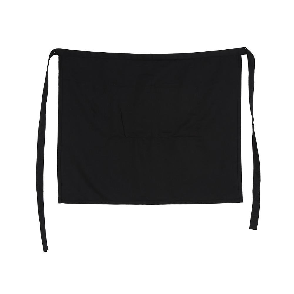 Black, Half Waist Short Apron, Multifunctional  , Comfortable Cloth with kets for Kitchen, Pub, Cafe