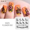 Flower 002 Nail Stamping Plates Butterfly Flowers Bouquet Shape Beauty Nail Designs Printing Template Plate