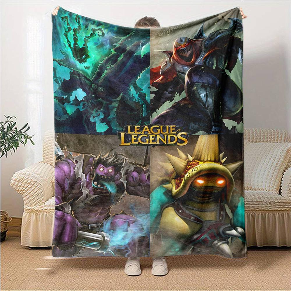League Legends Heroes Blanket Soft Throw Blanket For Home Bedroom Bed Sofa Travel Office Solid Christmas Blanket