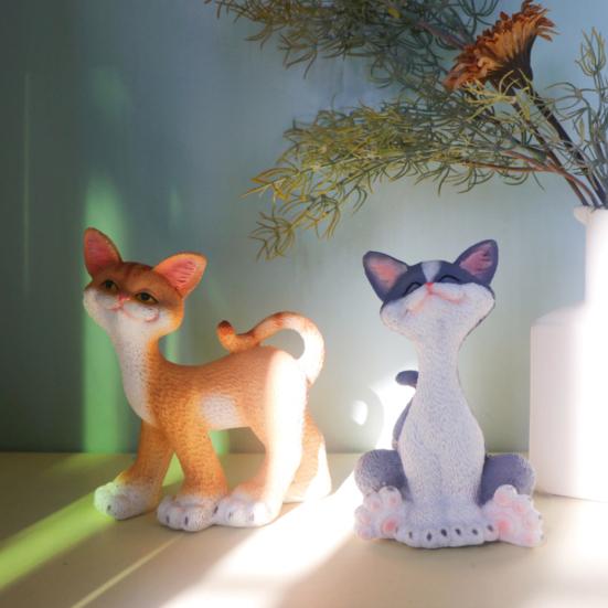 Орнамент Кот Удачи Материал смола Тонкая работа Скульптура кота Символ богатства Декор Украшение для дома и вечеринки