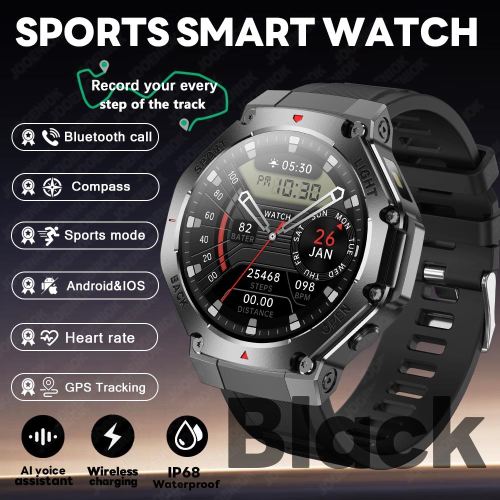 Новые Смарт-часы с GPS для спорта Мужские PK Amazfit T-Rex 3 Bluetooth-звонок Умные часы Компас Фитнес на открытом воздухе Монитор здоровья Браслет