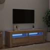 VidaXL TV Stand with LED Lights Artisan Oak Engineered Wood 856320