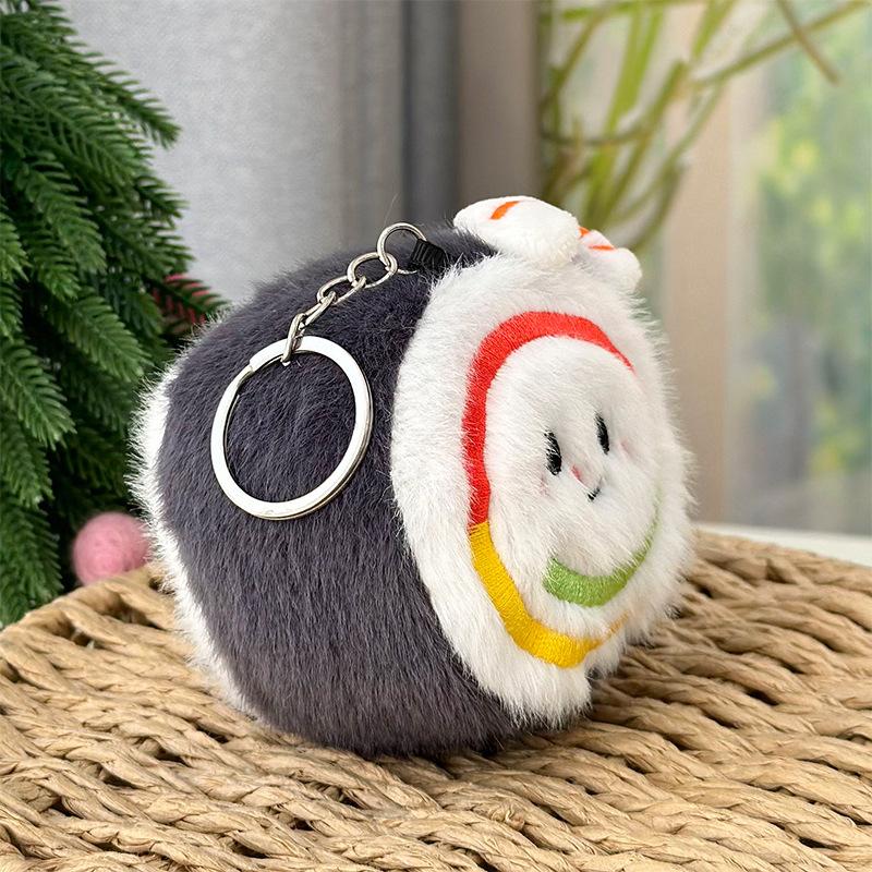 Милый сэндвич-рисовый шарик, кулон, плюшевая игрушка, кукла, милая суши-кукла, подвесное украшение, брелок