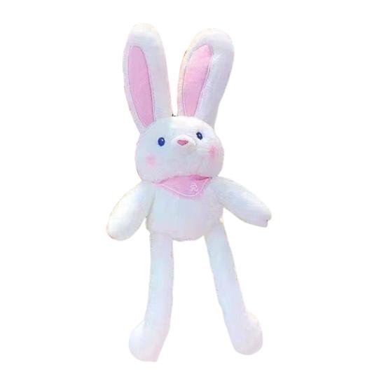 Пасхальная игрушка-кролик-выдвижной кролик 11,4 дюйма, плюшевый брелок в виде кролика, забавная выдвижная подвеска в виде кролика, интерактивная красочная мягкая игрушка для дней рождения
