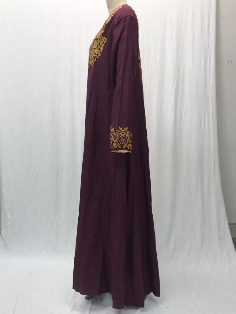 2025 Spring Ethnic Style Long Dress Casual European American Middle Eastern Inspired Print