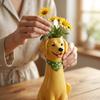 Handmade Dog Flower Vase Cartoon Animal Planter Modern Animal Flower Holder  Home Decor