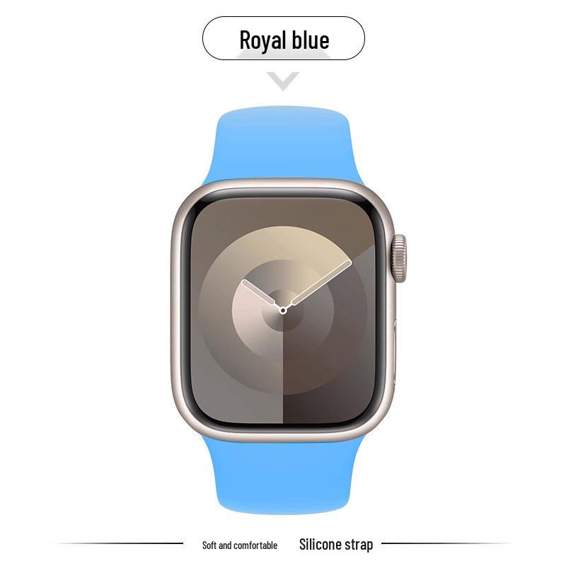 Совместимый силиконовый ремешок для Apple Watch Series 8, 9, 10 и 11 - Новая стандартная модель для девушек (S)
