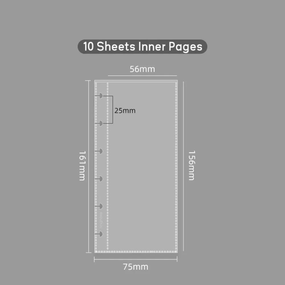 Высококачественный держатель для фотокарточек с отверстиями в виде грибов, вертикальный, на кольцах, для коллекции карточек айдолов, прозрачная книжка для хранения купюр
