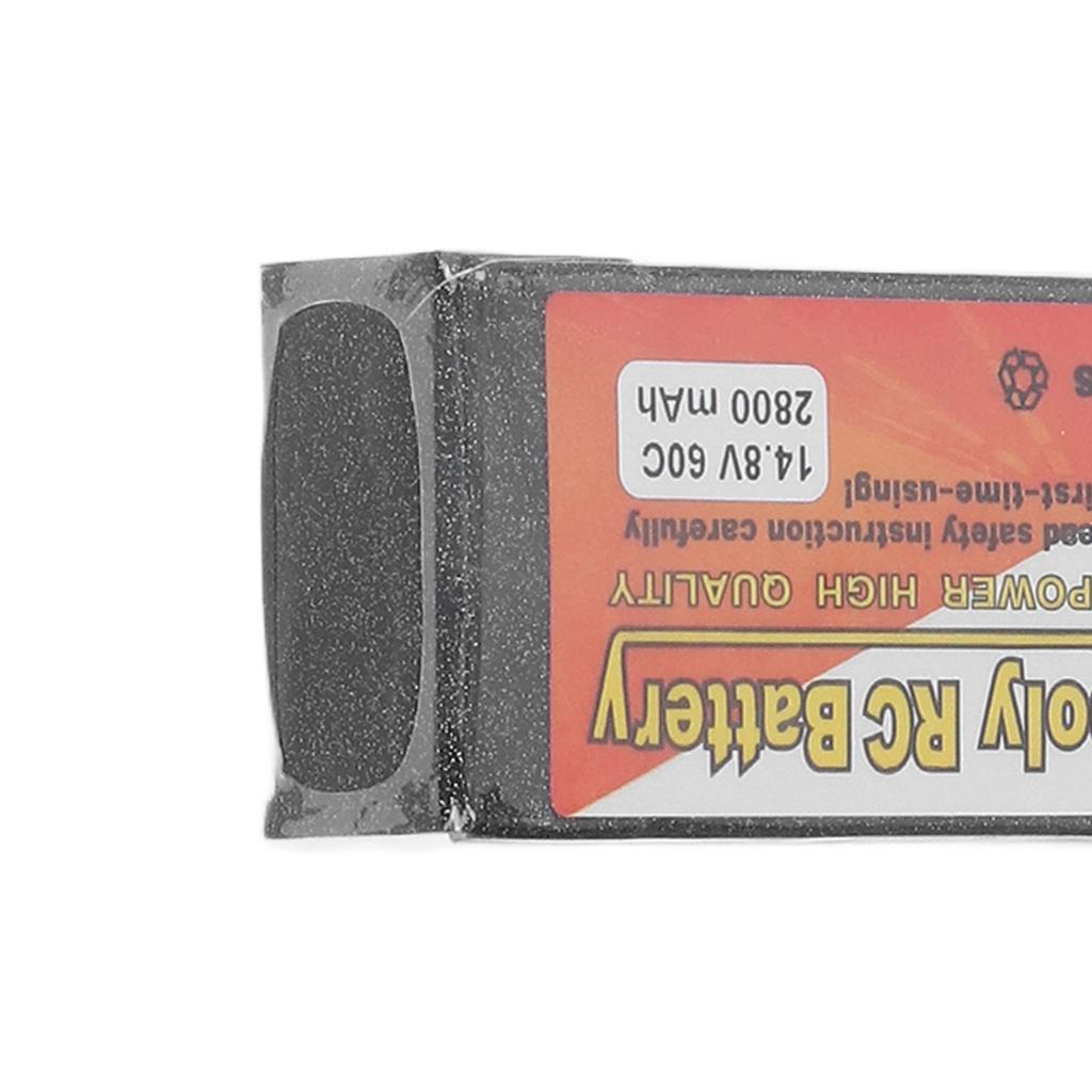 RC Lipo Battery 14.8V 60C Discharge Rate 4S XT60 Plug Connector 2800mAh Power for Remote Control Vehicles