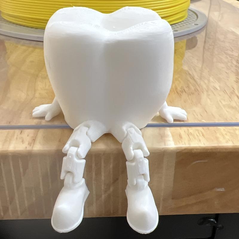 3D-печатные скульптуры зубов, Очаровательные украшения в виде зубов с ножками, Забавные настольные стоматологические украшения, Уникальный декор для дома