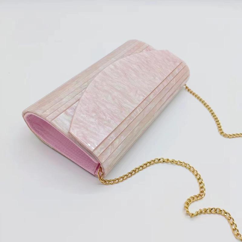 Acrylic Handbag Patchwork Pink Party Striped Bag Crossbody Clutch Wedding Evening Sac a Mains Femme Wallet for Women Luxury Bags