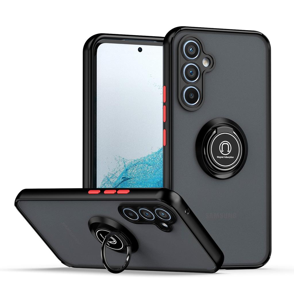 Противоударный бронированный матовый чехол для Samsung Galaxy A55 A54 A35 A15 A34 A25 A14 A53 A33 A52S S23 S22 S24 Ultra Plus Ring Magnet Cover