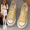 Нишевые высокоценные парусиновые туфли на толстой подошве с увеличением роста для женской коллекции 2025 года, новые маленькие белые туфли, ins, студенческие, универсальные, низкие кеды