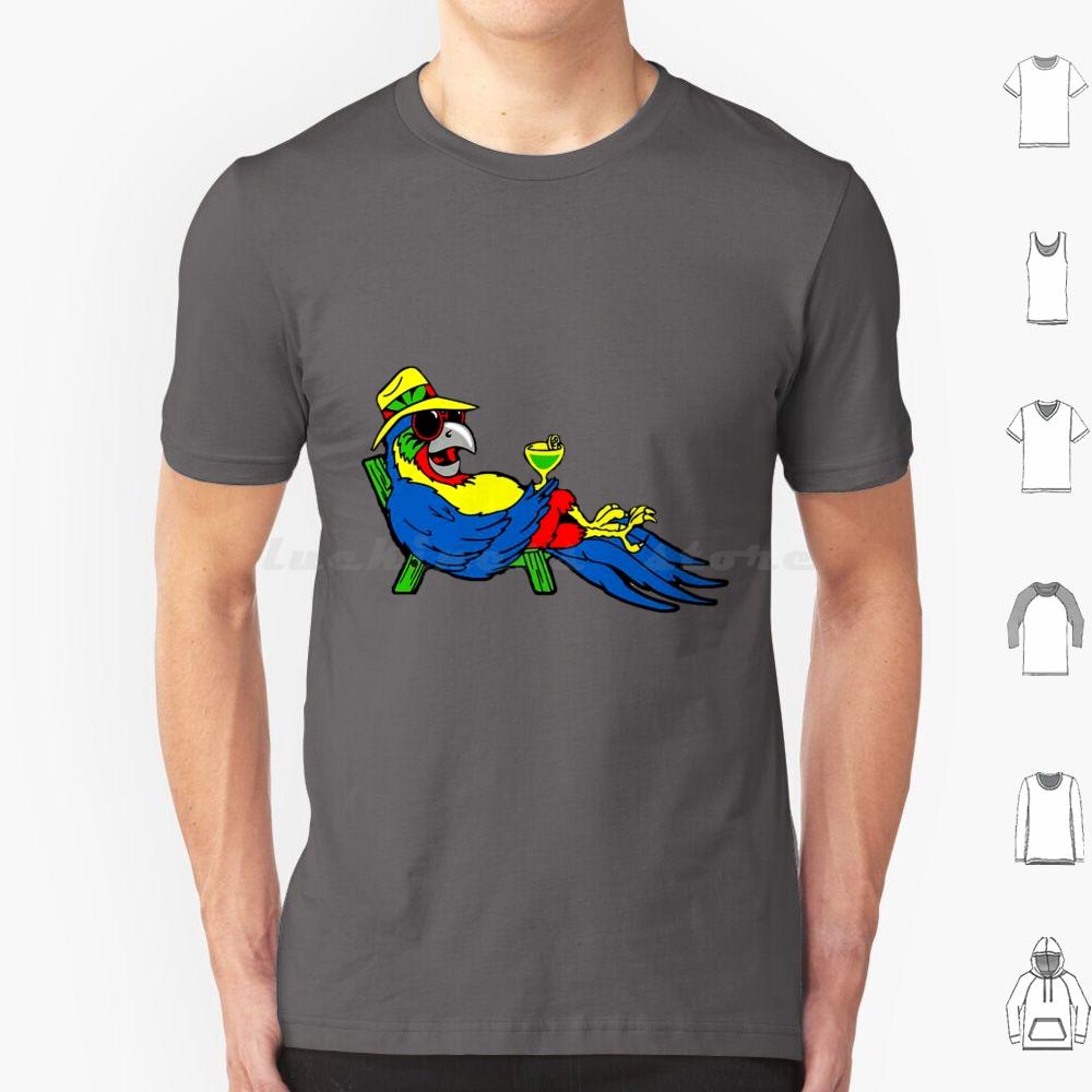 Parrot Nyelonjor T Shirt 6xl Cotton Cool Tee Jimmy Buffett Beach Parrothead Margaritaville Buffett Parrot Surfing Pirate