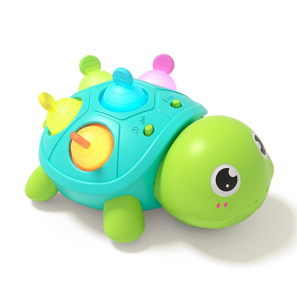 Light&Music Musical Turtle Toy Automatic Sensing Crawling Turtle Toys For Babies
