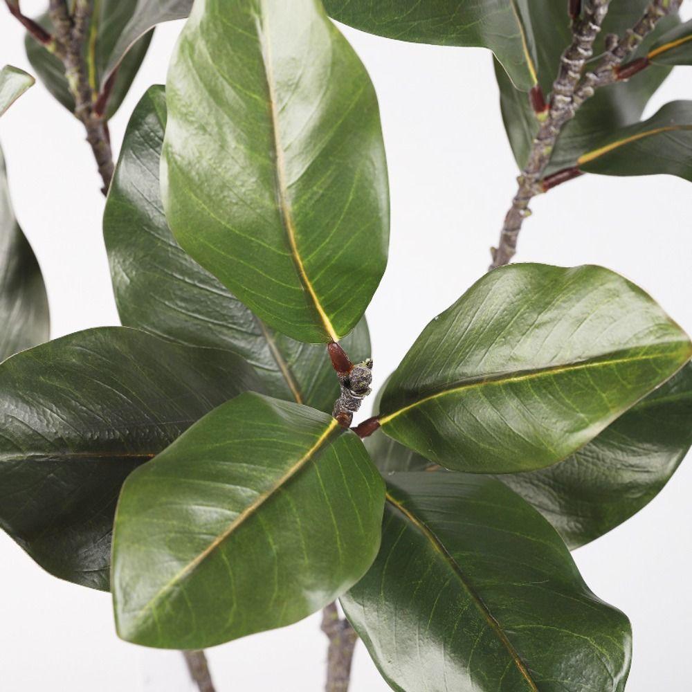 Резиновые листья Имитация ветки магнолии Ручная работа Искусственные растения Настольное украшение