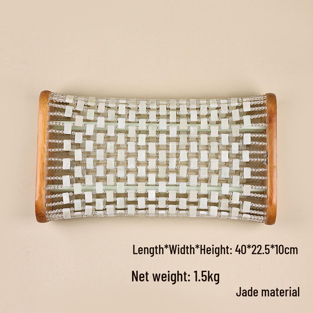 Xiuyan Jade Cooling Pillow - Natural Sweat-Resistant, Breathable, and Hollow Design for Cervical Support and Summer Comfort.