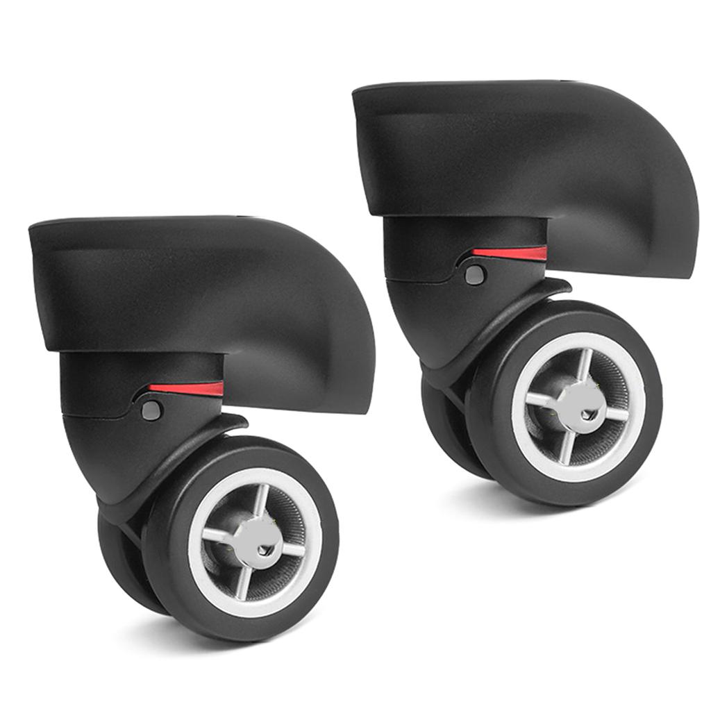 2 шт. сменные роликовые колеса для тележки, сверхпрочные роликовые колеса для багажной коробки, чемодана, поворотные на 360 градусов, бесшумные колеса