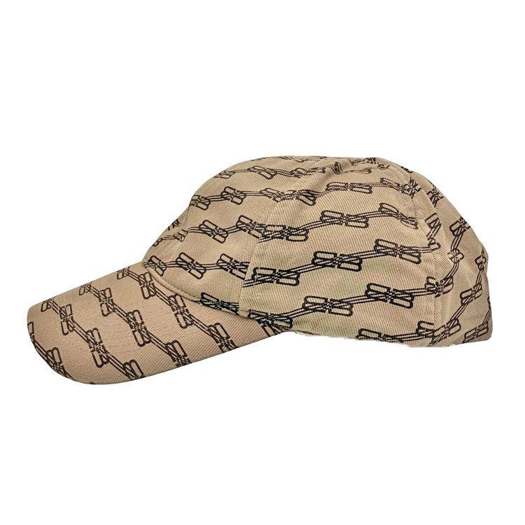 Б/у Кепка BALENCIAGA BB Monogram 704104 размер=L 59см Бейсболка Хлопок Бежевый Мужская