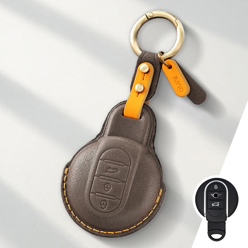 Genuine Leather Protector for BMW Mini Cooper F54 F55 F56 F57 F60 Key Case Cover Fob