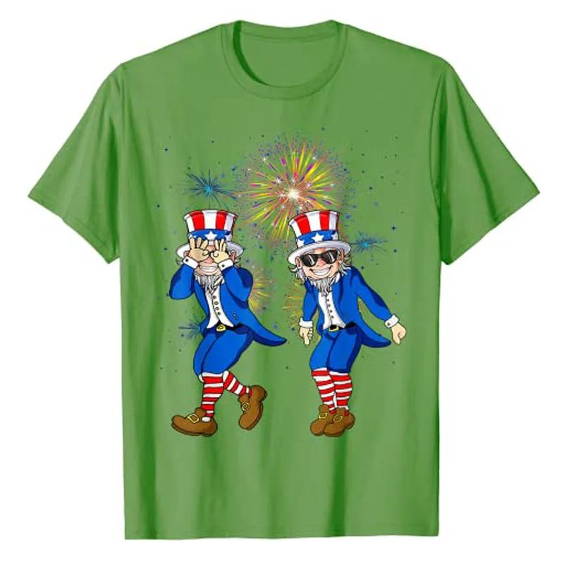 Uncle Sam Griddy Dance Funny 4th of July Independence Day T-Shirt American USA Proud Graphic Tee Tops Daddy Father Husband Gifts