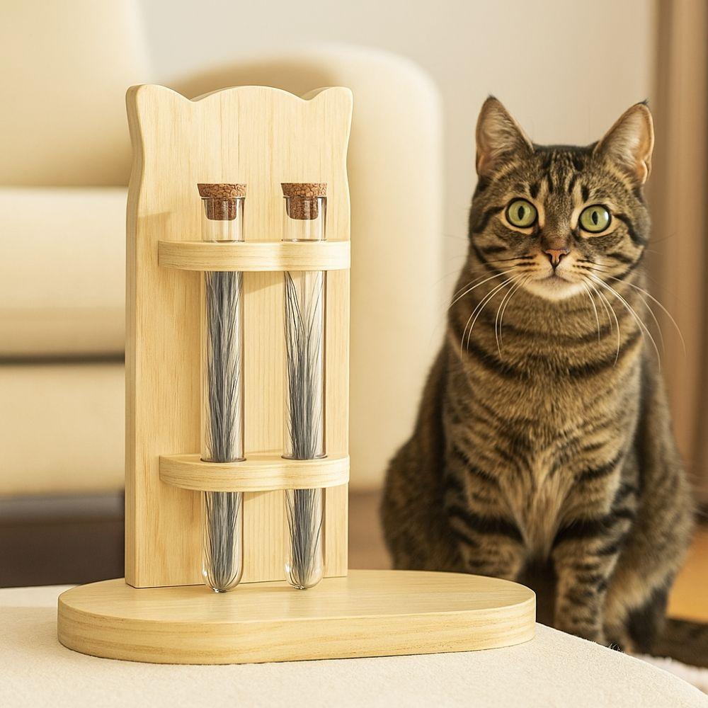 Коробка для хранения шерсти кошки ручной работы, деревянное мемориальное украшение для питомца для щенка, котенка, кроликов