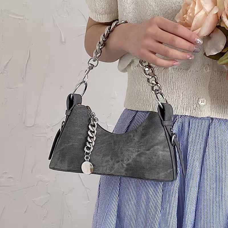 Сумка через плечо Niche Chain Jeans, женская, с французским полумесяцем, универсальная сумка через плечо