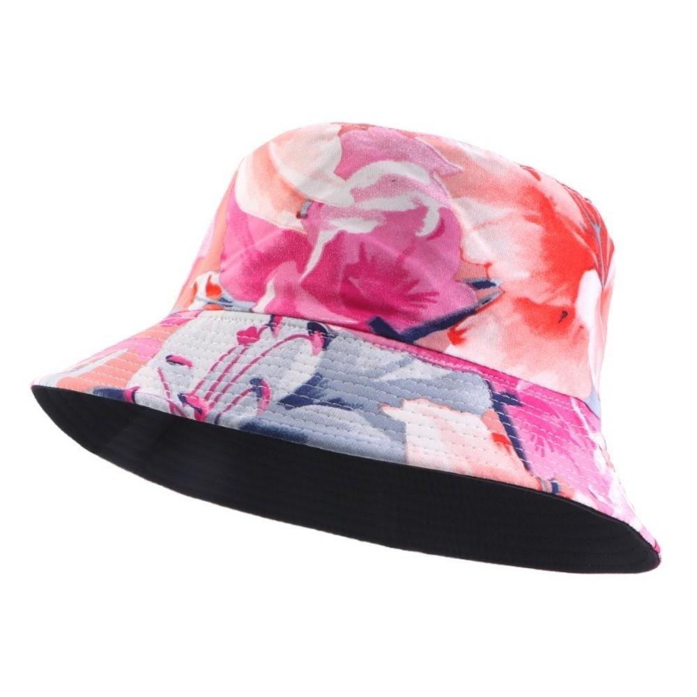 Reversible Brushed Printed Hat Printed Sun Cap Unisex Design Bucket Hat  Outdoor Travel