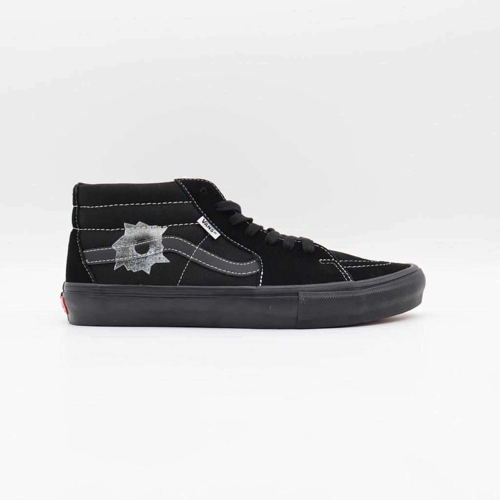 VN0A5KS1BLK Nate Lowman Supreme Vans Skate Grosso Mid Черный с прострелами (Мужской)