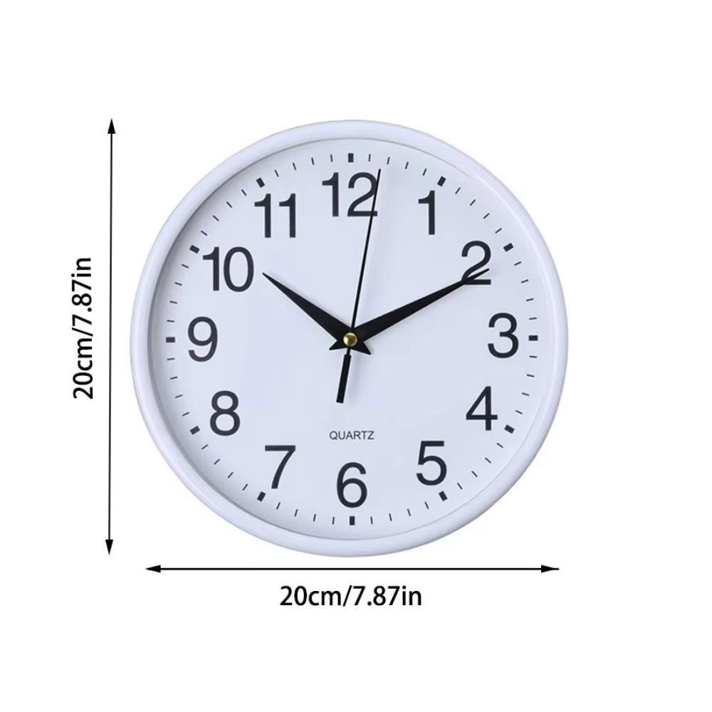 8 Inch Wall Mounted Clock Battery Operated Hanging Clock New Round Wall Clocks Living Room