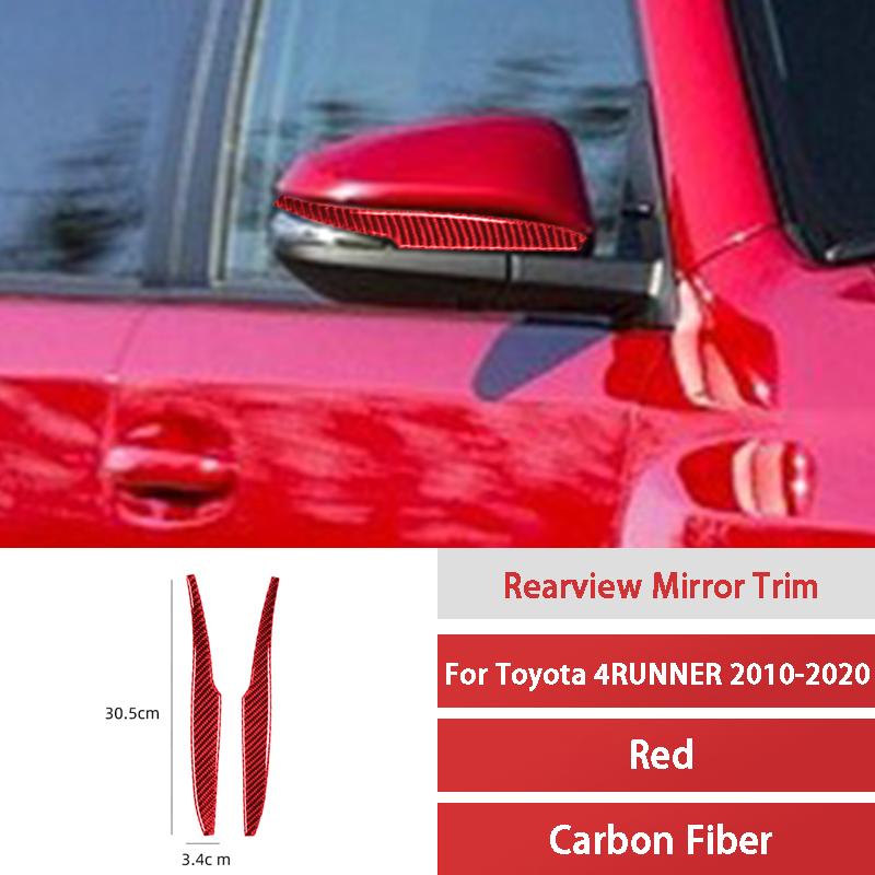 Автомобильная отделка из настоящего углеродного волокна красного цвета для Toyota 4RUNNER 2010- приборная консоль, панель переключения передач, украшение