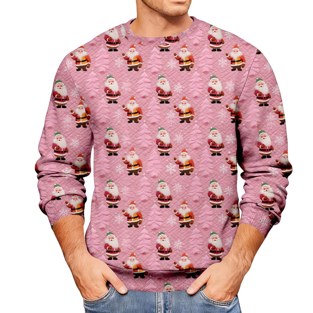 Свободное мужское худи с рождественским принтом