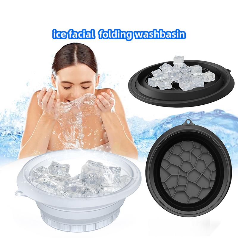 1 Pcs Large Foldable Silicone Bowl For Face Ice Bath And Home Skincare Routine Portable Face Dipping Bowl For Women And Girls