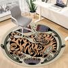 1pc Tiger Artwork Chair Carpet for Office, Round Non Slip Durable Large Size Office Carpet, Suitable for Office