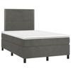 Maison Exclusive - Sommier à lattes de lit matelas et LED Gris foncé 120x200 cm