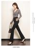 2026 Spring Bestseller Women's Slimming Black Split Flared Pants