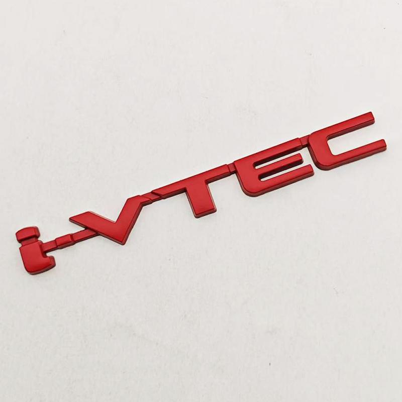 QLN2 Car Accessories Styling Logo i-VTEC Badge Metal Fender Side Emblem Decals For Honda Civic Si Type R Accord CRV Acura TSX RSX Fit