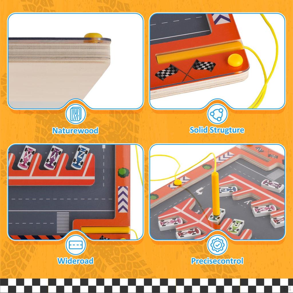 Magnetic Alphabet Maze Letter Puzzle Montessori for Girls Boys Birthday Gift Plane