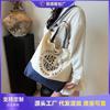 College Style Alphabet Canvas Bag Women's New Trendy Fashion Tote Bag Casual Large Capacity Messenger Bag