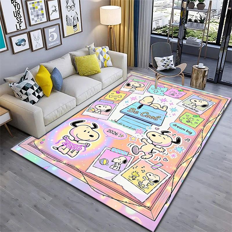 1PC Snoopy Rug - home decoration Carpet For Living Room Bedroom Flooring Computer Chair Area Rug