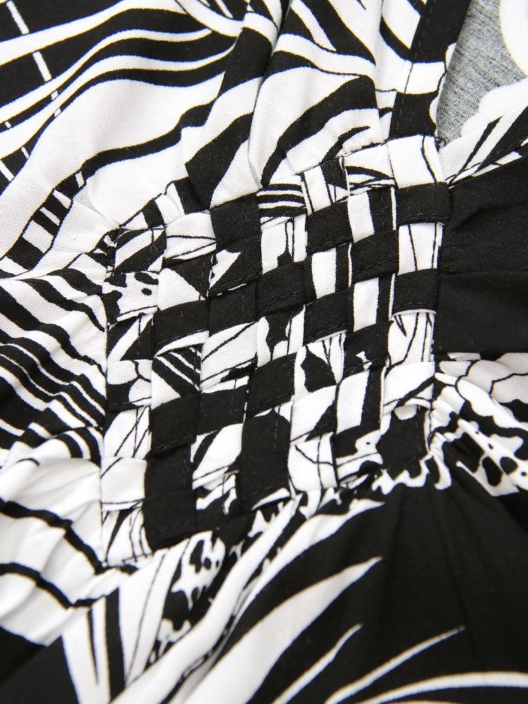 EDOLYNSA Black Kaftan Women's Hot Selling Long Dress Robe Chinese Knot Auspicious Knot V-neck Beach Wear Batwing Sleeve Homewear Q1297