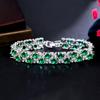 Exquisite Zircon Jewelry Micro-Inlaid Sapphire Flash Diamond Plated White Women'S Bracelet Direct Sales