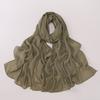 Breathable Imitation Pearl Chiffon Hijab Shimmer Beads Soft Head Wrap Malaysia Shawl Scarf  Women